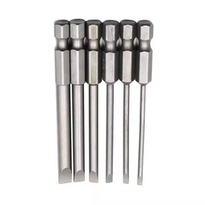 ชุดดอกไขควงหัวแบน6ชิ้นชุดไขควงปลายแม่เหล็กไขควงไฟฟ้าเครื่องมือขับเหล็ก S2ดอกสว่านก้าน1/4นิ้ว - Product Image 5