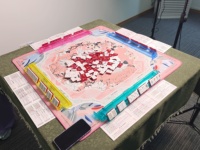 Mahjong américain rouge rubis de qualité supérieure, 2 couches, 160 tuiles, avec tapis, supports, poussoirs et sac, ensemble de mahjong de style occidental à double couche, cadeau