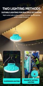 หลอดไฟ LED UFO แบบชาร์จไฟ DC พร้อมตะขอแขวนสำหรับตั้งแคมป์ ใช้กลางแจ้ง ตลาดนัดกลางคืน - Product Image 2