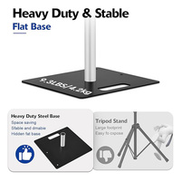 Support de rideau réglable à double barre transversale de 10 pieds x 20 pieds, support de dossier de rideau, support de tuyau portable, décoration de mariage