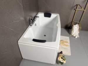 Bañera de hidromasaje doble de acrílico moderna para 2 personas con chorro de aire <span class=keywords><strong>Spa</strong></span> con ducha Baño de remojo de gran espacio y escurridor para hoteles - Product Image 3