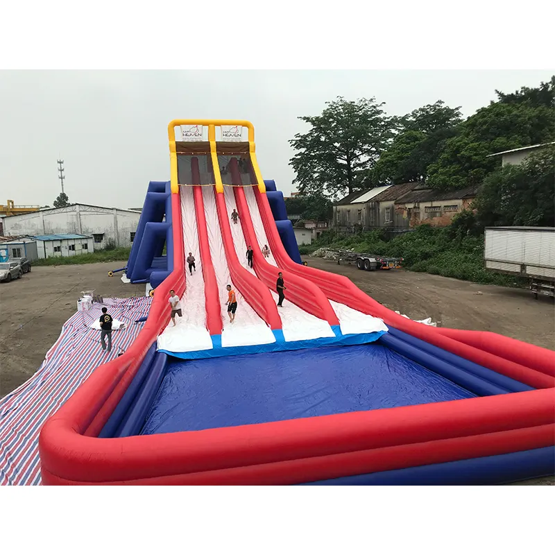 Komersial Kelas Mini Inflatable Water Park Equipment, Inflatable Air dengan Kolam Renang Besar untuk Anak-anak untuk Dijual