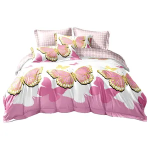 Factory directly supply 100% microfiber polyester twin bedding sets queen full home adult all season quilt cover set