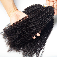 Extensions de cheveux humains brésiliens bouclés afro kinky, tresses bohèmes au crochet sans nœuds, extensions au crochet Miracle Knots