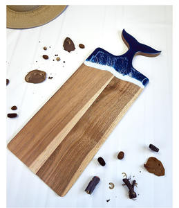 Tabla de <span class=keywords><strong>Madera</strong></span> de Acacia <span class=keywords><strong>para</strong></span> Servir con Asa de <span class=keywords><strong>Cola</strong></span> de Ballena, Bandeja de Queso y Charcutería con Arte en Resina <span class=keywords><strong>Epoxi</strong></span> Oceánica <span class=keywords><strong>para</strong></span> Preparación de Comidas, Tabla de <span class=keywords><strong>Madera</strong></span> <span class=keywords><strong>para</strong></span> Servir - Product Image 4