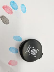 Tampon encreur à empreintes digitales, rond et noir, personnalisé, pour impression Flash - Product Image 5