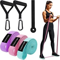 Banda de Resistencia Larga de Tela Antideslizante para Entrenamiento de Fuerza, Asistencia en Dominadas, Ejercicios, Yoga, Pilates, Fisioterapia