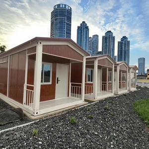 便携式豪华模块化预制扁平包装集装箱房屋，可分离用于别墅公寓商店酒店夹层板 - Product Image 1