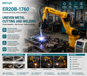 หุ่นยนต์อาร์ติเคเลต ESTUN 6 แกน รุ่น ER20B-1760 พร้อมมอเตอร์และ PLC สำหรับการตัดและเชื่อมโลหะที่ไม่เรียบ - Product Image 1
