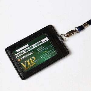 Wholesale School Worker Candy Color Pu Leather Employee <b>Id</b> Card Badge <b>Holders</b> With Lanyards Custom Promotional Gifts - Product Image 6