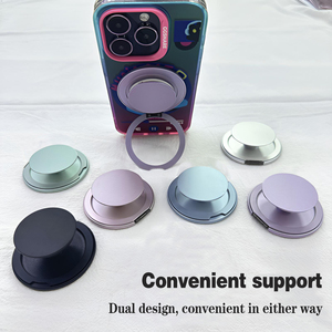 Support de téléphone magnétique en alliage de zinc avec logo personnalisé, support de téléphone portable multifonctionnel portable, poignée pour doigts - Product Image 2
