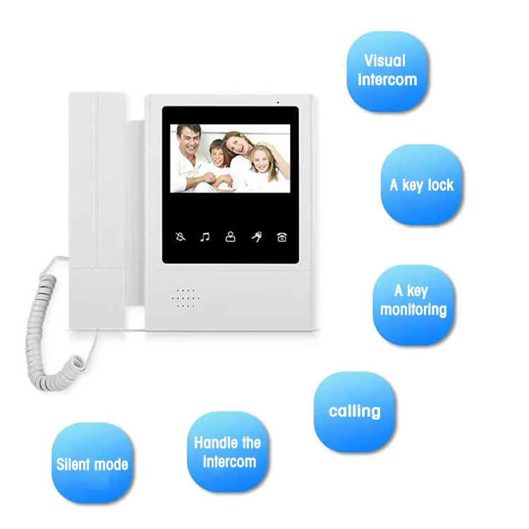 4.3 Inch Bedraad Video Deurtelefoon Intercom Systeem Met Vision Buitenunit