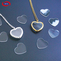 Customized Special Shaped Star Moon Transparent Glass Disc, High Gloss Polished Jewelry Accessories Inlaid with Tempered Glass