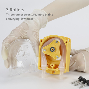 مضخة تدفق تمعجية عالية الجودة JIHPUMP 683K بجهد 24 فولت لضخ الغراء اللزج والشراب والسوائل لمعالجة مياه الصرف الصحي مضخة جرعات خطوية - Product Image 3