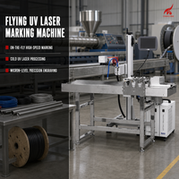 Marqueur laser UV CKMACHINE 355 nm avec zone de marquage de 200 x 200 mm pour le marquage de codes QR sur film flexible dans la production d'emballages