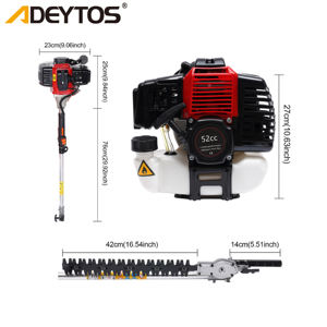 4 में 1 मल्टी फंक्शन टूल ब्रश कटर 2-स्ट्रोक पावर स्ट्रिंग ट्रिमर 52cc घास काटने मशीन - Product Image 4
