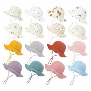 Nuevo Sombrero de Sol Estampado para Bebé y Niño Pequeño, Gorro de Pescador Flexible de Paja Ecológica con Diseño Casual para Viajes y Pesca, Venta al por Mayor - Product Image 1