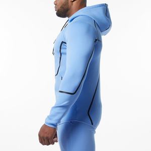Sweat-shirt à capuche personnalisé avec logo personnalisé pour hommes, coupe ajustée, veste réfléchissante, confortable, sweat-shirt à capuche zippé intégral pour hommes - Product Image 5