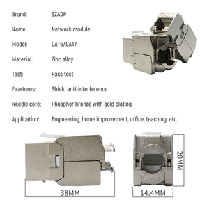 เครือข่ายแมว6แมว<span class=keywords><strong>6A</strong></span> แมว7โมดูลป้องกัน FTP 180องศา tooless <span class=keywords><strong>Rj45</strong></span> Cat6 Cat6a Cat7แจ็คหลัก8P8C - Product Image 6