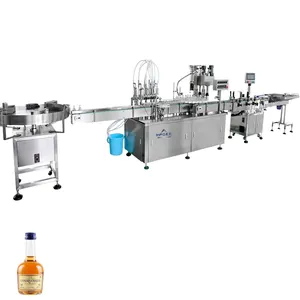 Glasflaschen 750 ml Schnaps abfüll maschine 250ml Whisky flaschen füll maschine Schnaps füll maschine