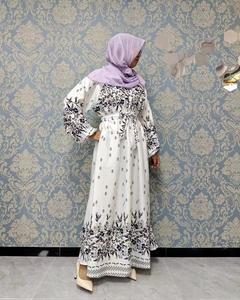 Robes longues Abaya Dubai Kaftan 2023, manches longues, imprimé floral, été, musulman, enveloppe, maxi saree pour femmes - Product Image 6