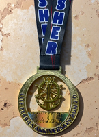 Médailles de forme ronde de sport plaquées or 3D personnalisées en gros Trophées de course et de natation personnalisables pour occasions Matériau métallique
