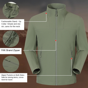 Calidad de los hombres Softshell táctico impermeable senderismo caza invierno Casual oculto con capucha abrigo cortavientos - Product Image 3