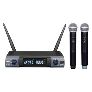 Kit microfoni Set 8302 doppio palmare UHF Black e Grey - Product Image 1