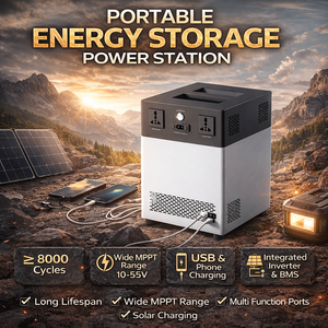 Estación de Energía Portátil Todo en Uno de Último Modelo, 2kWh 1000W, IP65 CAN, 220V, Batería LiFePO4 de 628Ah, con Salida USB para Carga de Teléfonos - Product Image 2