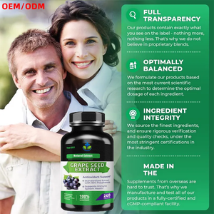 Private Label OPC Antioxidant <strong>Grape</strong> <strong>Seed</strong> Oil <strong>Capsules</strong> 500mg Natural Supplement <strong>Grape</strong> <strong>Seed</strong> <strong>Extract</strong> <strong>Capsules</strong> - Product Image 2