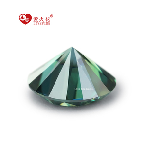 Pietre di Moissanite Sintetica Certificata GRA, Tutte le Misure, Taglio Brillante Rotondo, Verde Scuro - Product Image 5