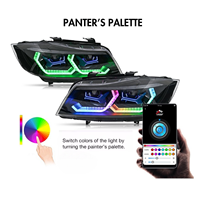 Phare LED RGB E90 E91 Série 3, Phare Modifié DRL 2005-2012 avec Animation de Démarrage, Mise à Niveau Lampe Avant Colorée pour BMW