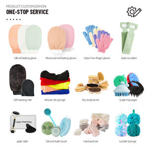 LOGO <span class=keywords><strong>Hammam</strong></span> Gant Exfoliant Marocain Nettoyage En Profondeur Corps Douche <span class=keywords><strong>Gommage</strong></span> Peau Morte Dissolvant Viscose Gants De Bain Exfoliants - Product Image 6