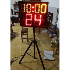 Minuteur de basket-ball suisse de 24 secondes avec poteau réglable en hauteur de 12 minutes pour utilisation sur terrain - Product Image 2