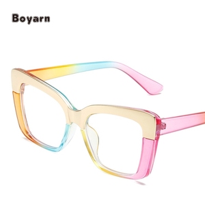 Occhiali Boyarn Cat Eye gradiente <span class=keywords><strong>lenti</strong></span> quadrate UV400 protezione occhiali da sole Sexy oversize contrasto colore Anti-blu <span class=keywords><strong>lenti</strong></span> a luce - Product Image 5