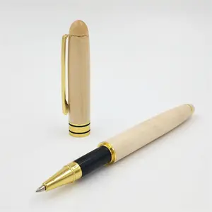 المصنع مباشرة مبيعات بقعة الجملة القيقب قلم توقيع جذع خشبي المياه القلم