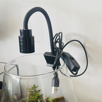 Lámpara de Acuario de 3W con Enfoque Ajustable para Peceras, Mini Lámpara con Clip, Luz para Acuario de Arroyo, 3 Modos