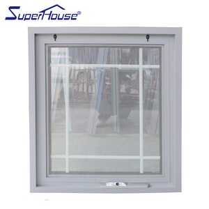 Fenêtre à manivelle avec <span class=keywords><strong>grille</strong></span> décorative en verre et moustiquaire <span class=keywords><strong>amovible</strong></span>, fenêtre à charnière supérieure en aluminium - Product Image 5