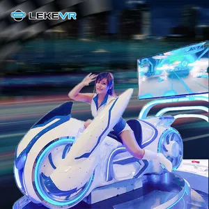 LEKE VR 9D VR Riding Race Game Machine OEM Room Playground Multiplayer Motorcycle Ride Game VR Car Moto Racing