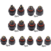 Connecteur DC UL 2 broches M12 à filetage à vis, type fil à fil, circulaire, plastique, mâle/femelle, à souder, connecteur à broches IP67 pour LED