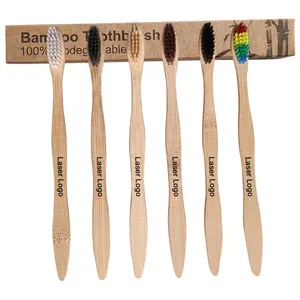 Kit de brosse à dents en bambou bio écologique pour adulte, ensemble cosmétique, orale, nouveau modèle, hôtel - Product Image 1