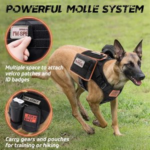 Arnés para perro con asa grande, chaleco sin tirones para mascotas, paneles ajustables, táctico, para entrenamiento, caza y caminar - Product Image 5