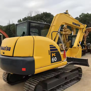 Excavadora Komatsu usada en buen estado, 6 toneladas PC60 con alta calidad a la venta, excavadora hidráulica de segunda mano PC60 sobre orugas - Product Image 2