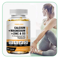 Ausreson Calcium Magnésium Zinc Supplément Vitamine Vegan Marque privée Calcium Magnésium Vitamine D3 Gélule