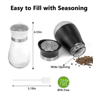 Set di Barattoli in Vetro Classici per Spezie con Coperchio Dosatore, Multifunzione e Adatti al Vapore, Capacità 120ml, per Uso in Cucina - Product Image 2