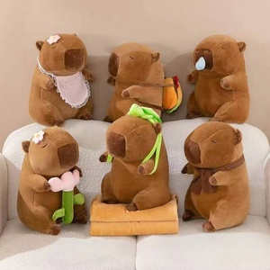 Manta Capibala dos en uno para niños, edredón y cojín de aire acondicionado de doble propósito, almohada de Capybara con diseño de oso para niños - Product Image 2