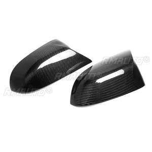 1 Par de Cubiertas de Espejos Retrovisores Laterales de Repuesto en Forma de Cuerno, Color Negro Brillante/Fibra de Carbono para BMW X3 G01 X4 G02 X5 G05 X6 G06 2018 - Product Image 6