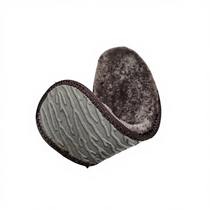 Bottes de pluie en <span class=keywords><strong>peau</strong></span> de <span class=keywords><strong>mouton</strong></span> pure laine, semelle intérieure brute, doublure en agneau épaisse et moelleuse, bottes de neige pour hommes et femmes, pantoufles - Product Image 4