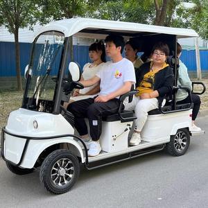 Minibús eléctrico M6, coche turístico <span class=keywords><strong>de</strong></span> cuatro ruedas con seis asientos, vehículo <span class=keywords><strong>de</strong></span> <span class=keywords><strong>alquiler</strong></span> <span class=keywords><strong>de</strong></span> punto escénico con cortina <span class=keywords><strong>de</strong></span> cobertizo escénico - Product Image 1