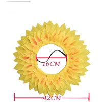 Chapeau de tournesol, costume de tournesol, accessoires de performance amusants pour les fêtes dansantes, les festivals, les jeux, les fournitures pour enfants, adolescents et adultes, jaune